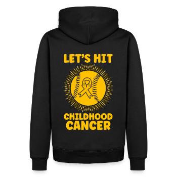 Krebs Im Kindesalter Childhood Cancer Awareness - Männer Premium Bio Hoodie - Schwarz - Hinten - Nico (187cm)
