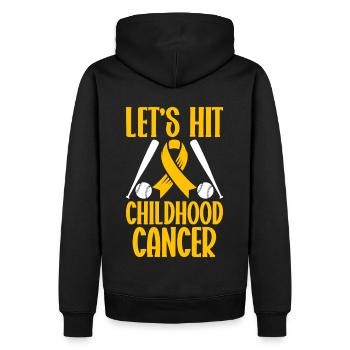 Krebs Im Kindesalter Childhood Cancer Awareness - Männer Premium Bio Hoodie - Schwarz - Hinten - Nico (187cm)