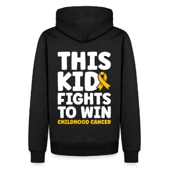 Krebs Im Kindesalter Childhood Cancer Awareness - Männer Premium Bio Hoodie - Schwarz - Hinten - Nico (187cm)