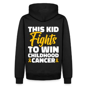 Krebs Im Kindesalter Childhood Cancer Awareness - Männer Premium Bio Hoodie - Schwarz - Hinten - Nico (187cm)