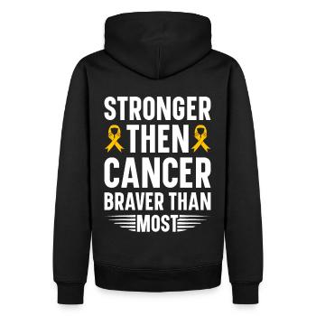 Krebs Im Kindesalter Childhood Cancer Awareness - Männer Premium Bio Hoodie - Schwarz - Hinten - Nico (187cm)