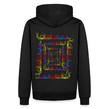 Regenbogen Schnecken LGBT Schnecke Schneckenhaus - Männer Premium Bio Hoodie - Schwarz - Hinten - Nico (187cm)