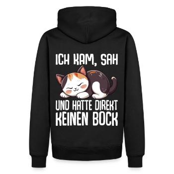 Je suis venu, j’ai vu et je n’en ai pas eu envie tout de suite - Sweat à capuche Premium bio Homme - noir - Dos - Nico (187cm)