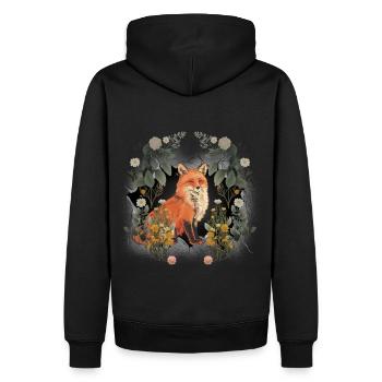 Renard Enfant Enfants Habitants de la forêt Animaux de la forêt Renarde - Sweat à capuche Premium bio Homme - noir - Dos - Nico (187cm)