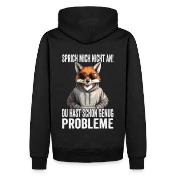 Ne me parlez pas, vous avez déjà assez de problèmes - Sweat à capuche Premium bio Homme - noir - Dos - Nico (187cm)