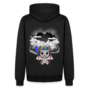Halloween Chauve-souris Tyrol Beauté Fleurs Enfant - Sweat à capuche Premium bio Homme - noir - Dos - Nico (187cm)