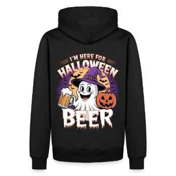 Lustiger Geist I'm here for Halloween Beer - Men’s Premium Organic Hoodie - black - Back - Nico (187cm)