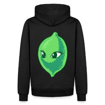 Lemon Lemon Fruit Fruit Sour - Men’s Premium Organic Hoodie - black - Back - Nico (187cm)