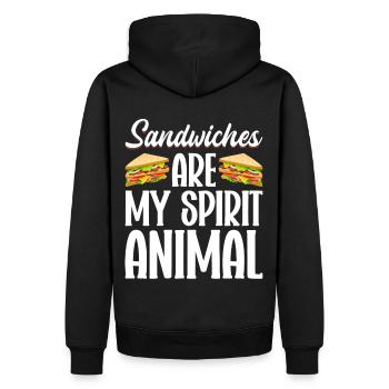 Amateurs de sandwichs Amateurs de restauration rapide - Sweat à capuche Premium bio Homme - noir - Dos - Nico (187cm)