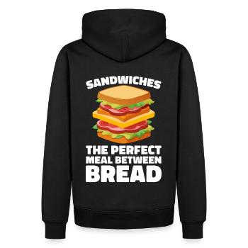 Amateurs de sandwichs Amateurs de restauration rapide - Sweat à capuche Premium bio Homme - noir - Dos - Nico (187cm)