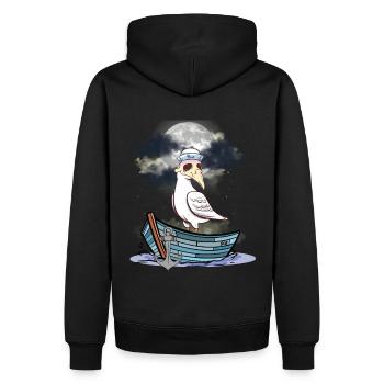 Halloween Seagull Seagulls Bateau Ferry Bateaux - Sweat à capuche Premium bio Homme - noir - Dos - Nico (187cm)