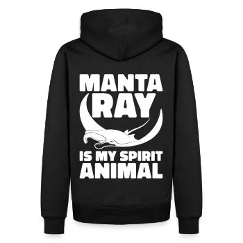 Mantarochen Liebhaber Meerestier Teufelsrochen - Männer Premium Bio Hoodie - Schwarz - Hinten - Nico (187cm)