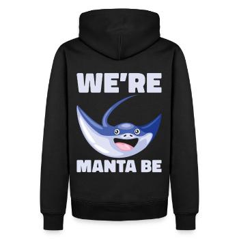 Mantarochen Liebhaber Meerestier Teufelsrochen - Männer Premium Bio Hoodie - Schwarz - Hinten - Nico (187cm)