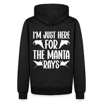 Mantarochen Liebhaber Meerestier Teufelsrochen - Männer Premium Bio Hoodie - Schwarz - Hinten - Nico (187cm)