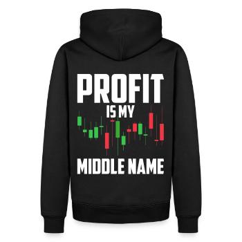 Day Trading Day Trader Bourse Bourse - Sweat à capuche Premium bio Homme - noir - Dos - Nico (187cm)