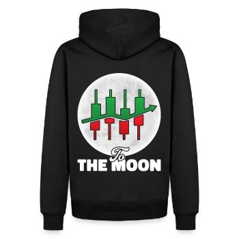 Day Trading Day Trader Bourse Bourse - Sweat à capuche Premium bio Homme - noir - Dos - Nico (187cm)