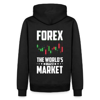Trading Forex Trader Marché financier - Sweat à capuche Premium bio Homme - noir - Dos - Nico (187cm)