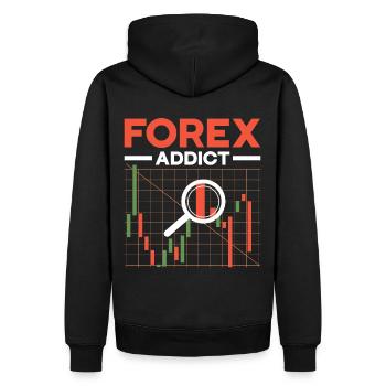 Trading Forex Trader Marché financier - Sweat à capuche Premium bio Homme - noir - Dos - Nico (187cm)