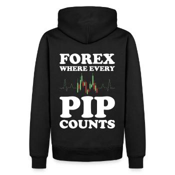 Trading Forex Trader Marché financier - Sweat à capuche Premium bio Homme - noir - Dos - Nico (187cm)