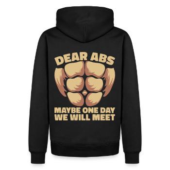 Entraîneur de fitness Haltérophilie GYM Musculation - Sweat à capuche Premium bio Homme - noir - Dos - Nico (187cm)