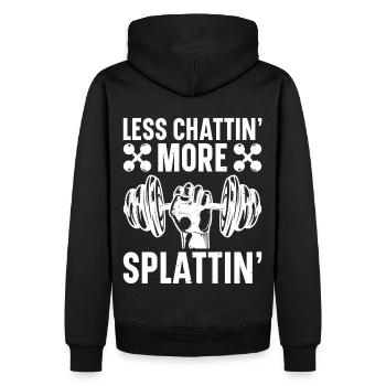 Entraîneur de fitness Haltérophilie GYM Musculation - Sweat à capuche Premium bio Homme - noir - Dos - Nico (187cm)