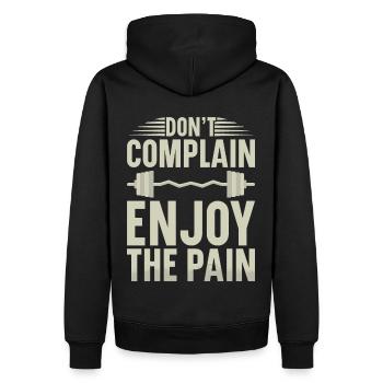 Entraîneur de fitness Haltérophilie GYM Musculation - Sweat à capuche Premium bio Homme - noir - Dos - Nico (187cm)