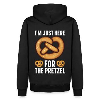 Bretzel Brezeln Bäcker Backwaren - Männer Premium Bio Hoodie - Schwarz - Hinten - Nico (187cm)
