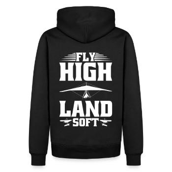 Drachenfliegen Gleitschirmfliegen Hängegleiter - Männer Premium Bio Hoodie - Schwarz - Hinten - Nico (187cm)