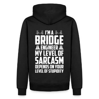 Bridge Engineer Bridge Construction Civil Engineering - Men’s Premium Organic Hoodie - black - Back - Nico (187cm)