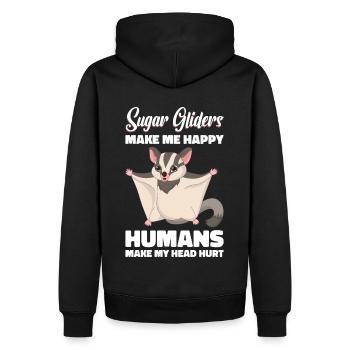 Flying Squirrel Suger Glider Short-headed Glider - Men’s Premium Organic Hoodie - black - Back - Nico (187cm)