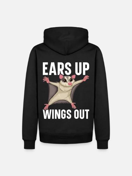 Flughörnchen Suger Glider Kurzkopfgleitbeutler - Männer Premium Bio Hoodie - Schwarz