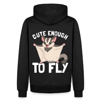 Flying Squirrel Suger Glider Short-headed Glider - Men’s Premium Organic Hoodie - black - Back - Nico (187cm)