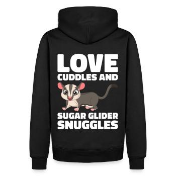 Flying Squirrel Suger Glider Short-headed Glider - Men’s Premium Organic Hoodie - black - Back - Nico (187cm)