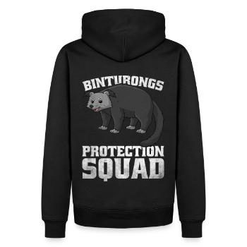 Binturong Marderbär Schleichkatze - Männer Premium Bio Hoodie - Schwarz - Hinten - Nico (187cm)