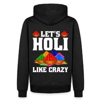 Holi Indien Holi Festival Happy Holi Fest - Männer Premium Bio Hoodie - Schwarz - Hinten - Nico (187cm)