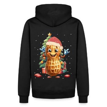 Cacahuète Père Noël Enfants Enfant Noël - Sweat à capuche Premium bio Homme - noir - Dos - Nico (187cm)