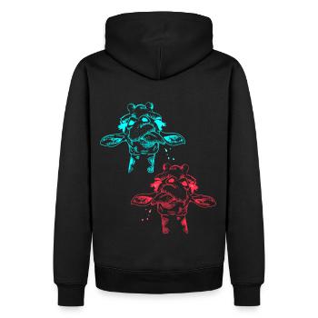 Giraffe Zoo Zootiere Giraffen - Männer Premium Bio Hoodie - Schwarz - Hinten - Nico (187cm)