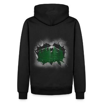 Forêt Épicéa Conifères Forêt Nature Arbres Arbre - Sweat à capuche Premium bio Homme - noir - Dos - Nico (187cm)