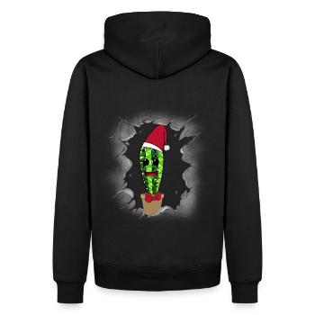 Saint-Nicolas Belle-mère Noël Cactus - Sweat à capuche Premium bio Homme - noir - Dos - Nico (187cm)