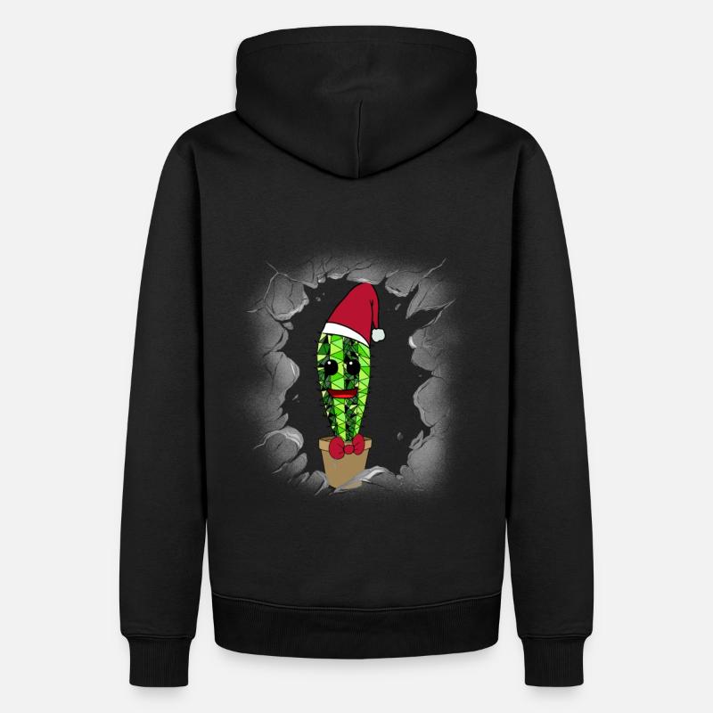 Saint-Nicolas Belle-mère Noël Cactus - Sweat à capuche Premium bio Homme - noir