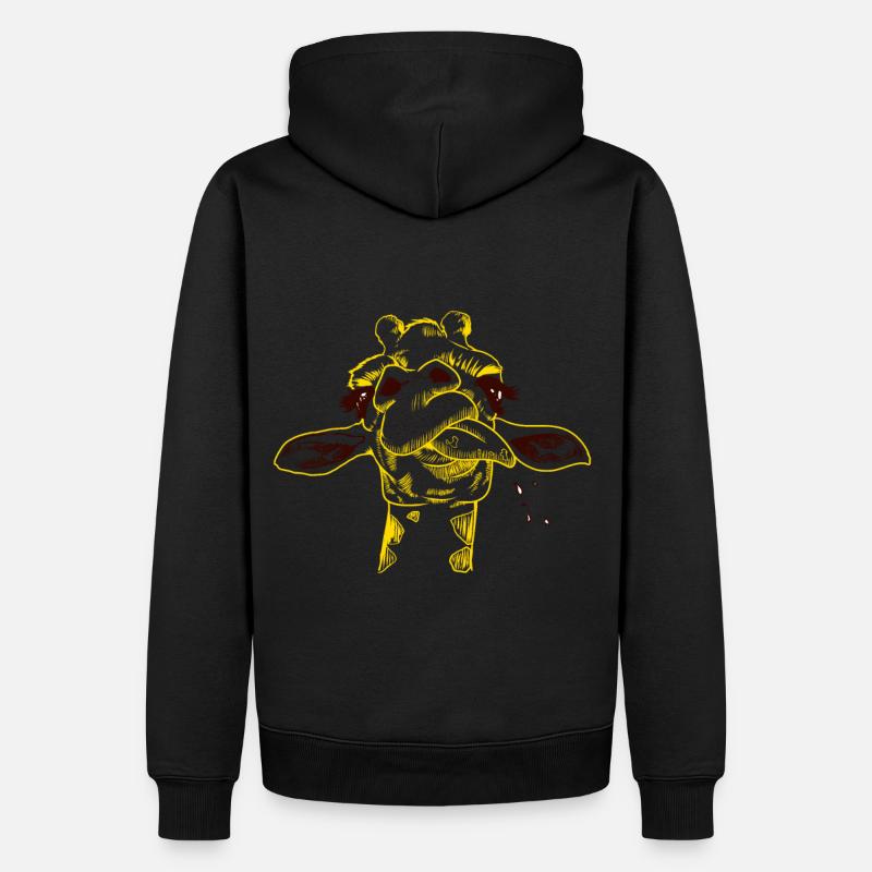Giraffe Giraffen Safari - Männer Premium Bio Hoodie - Schwarz