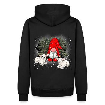 St. Nicholas Christmas Christmas Xmas Dwarf - Men’s Premium Organic Hoodie - black - Back - Nico (187cm)