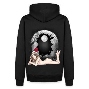 Sexy Santa Claus Santa Troll Xmas Santa - Men’s Premium Organic Hoodie - black - Back - Nico (187cm)
