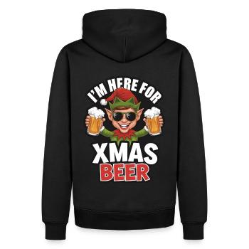 Citation de Noël sur la bière de Noël Elf - Sweat à capuche Premium bio Homme - noir - Dos - Nico (187cm)