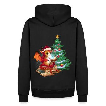 Père Noël Dragon Dragon Enfants - Sweat à capuche Premium bio Homme - noir - Dos - Nico (187cm)