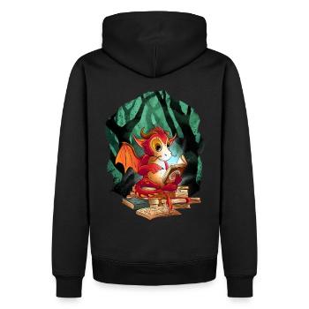 Dragon Dragon Enfant Enfants Créature Mythique Conte de fées - Sweat à capuche Premium bio Homme - noir - Dos - Nico (187cm)