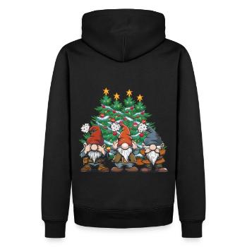Xmas Christmas Christmas Child Kids Gnome - Men’s Premium Organic Hoodie - black - Back - Nico (187cm)