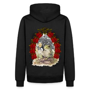 grenouille grenouilles conte de fées conte de fées personnage Noël - Sweat à capuche Premium bio Homme - noir - Dos - Nico (187cm)