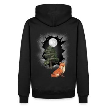 Renard Renards Renarde Mystique Nature Enfant - Sweat à capuche Premium bio Homme - noir - Dos - Nico (187cm)