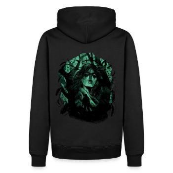 Nature Forêt Chaman Chaman Amoureux de la nature - Sweat à capuche Premium bio Homme - noir - Dos - Nico (187cm)